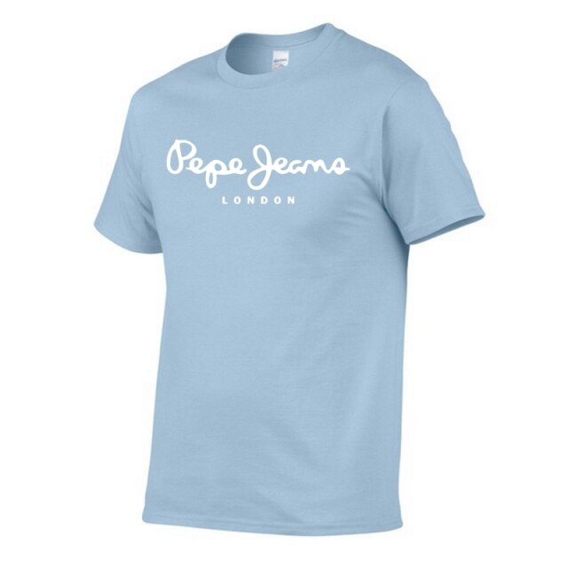 2021 Newest Pepe-Jeans-London Logo T-Shirt Summer Men's /Women's Short Sleeve Popular Tees Shirt Tops Unisex