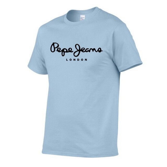 2021 Newest Pepe-Jeans-London Logo T-Shirt Summer Men's /Women's Short Sleeve Popular Tees Shirt Tops Unisex
