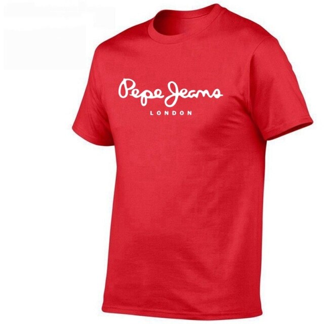 2021 Newest Pepe-Jeans-London Logo T-Shirt Summer Men's /Women's Short Sleeve Popular Tees Shirt Tops Unisex