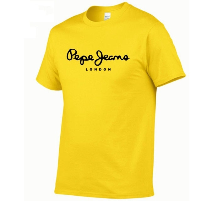 2021 Newest Pepe-Jeans-London Logo T-Shirt Summer Men's /Women's Short Sleeve Popular Tees Shirt Tops Unisex