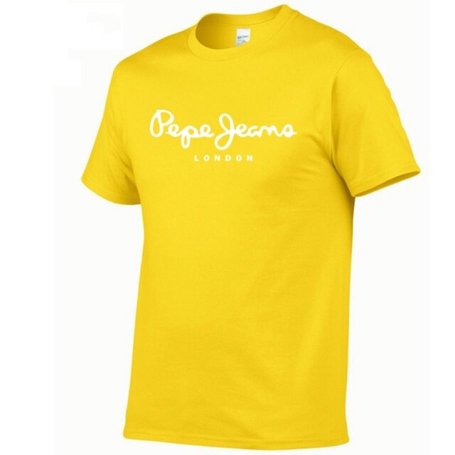 2021 Newest Pepe-Jeans-London Logo T-Shirt Summer Men's /Women's Short Sleeve Popular Tees Shirt Tops Unisex