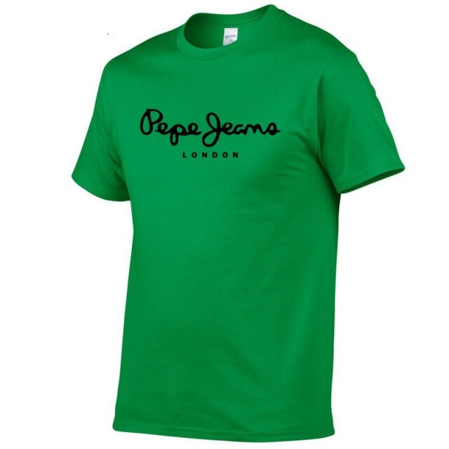 2021 Newest Pepe-Jeans-London Logo T-Shirt Summer Men's /Women's Short Sleeve Popular Tees Shirt Tops Unisex