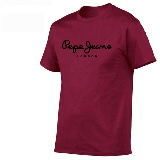2021 Newest Pepe-Jeans-London Logo T-Shirt Summer Men's /Women's Short Sleeve Popular Tees Shirt Tops Unisex
