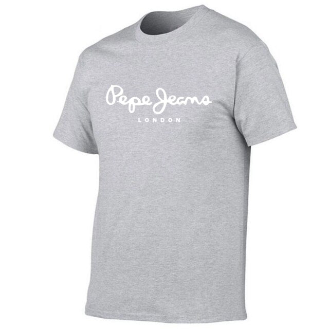 2021 Newest Pepe-Jeans-London Logo T-Shirt Summer Men's /Women's Short Sleeve Popular Tees Shirt Tops Unisex