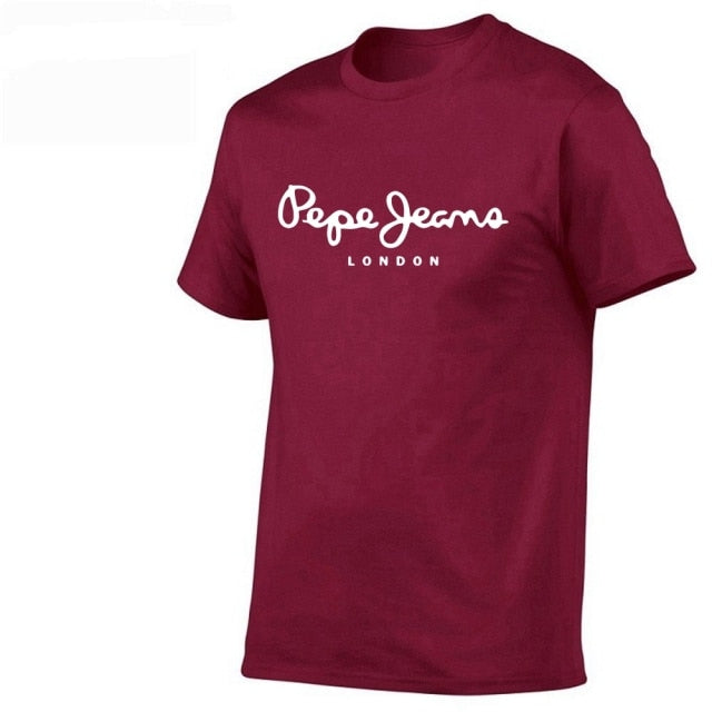 2021 Newest Pepe-Jeans-London Logo T-Shirt Summer Men's /Women's Short Sleeve Popular Tees Shirt Tops Unisex