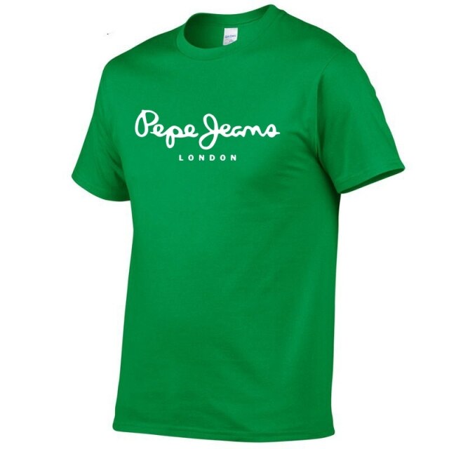 2021 Newest Pepe-Jeans-London Logo T-Shirt Summer Men's /Women's Short Sleeve Popular Tees Shirt Tops Unisex