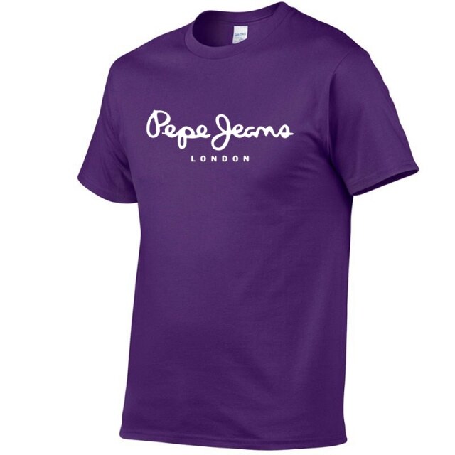 2021 Newest Pepe-Jeans-London Logo T-Shirt Summer Men's /Women's Short Sleeve Popular Tees Shirt Tops Unisex
