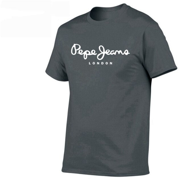2021 Newest Pepe-Jeans-London Logo T-Shirt Summer Men's /Women's Short Sleeve Popular Tees Shirt Tops Unisex