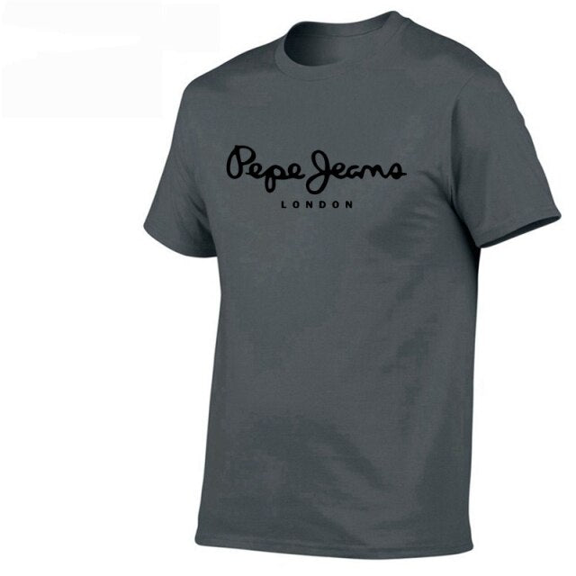 2021 Newest Pepe-Jeans-London Logo T-Shirt Summer Men's /Women's Short Sleeve Popular Tees Shirt Tops Unisex