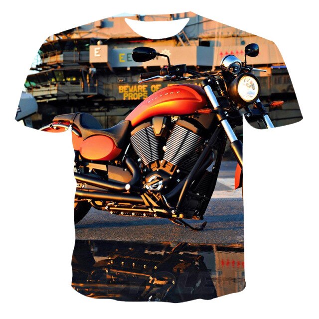 2021 Motorcycle Racer graphic t shirts For Men 3D Print Cool Locomotive Pattern T-shirt Summer Fashion Casual Streetwear Tees