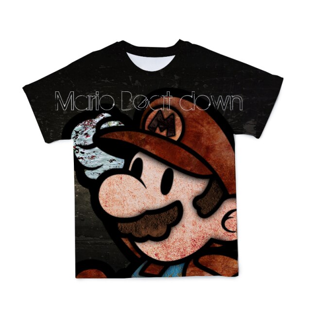 2021 summer 3D Boys Super Mary Print Girls Clothes Funny T-shirts Costume Children Clothing babyyoda T shirts Kids alt clothes