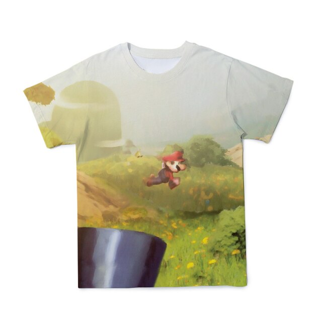 2021 summer 3D Boys Super Mary Print Girls Clothes Funny T-shirts Costume Children Clothing babyyoda T shirts Kids alt clothes