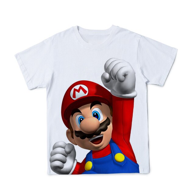 2021 summer 3D Boys Super Mary Print Girls Clothes Funny T-shirts Costume Children Clothing babyyoda T shirts Kids alt clothes