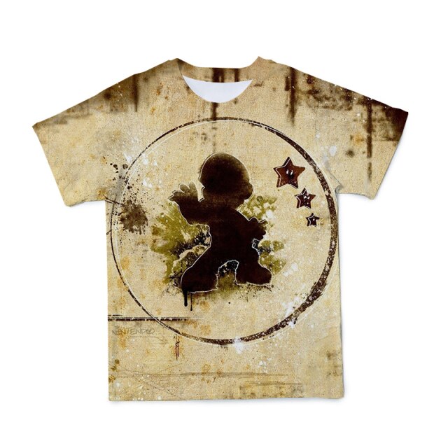 2021 summer 3D Boys Super Mary Print Girls Clothes Funny T-shirts Costume Children Clothing babyyoda T shirts Kids alt clothes