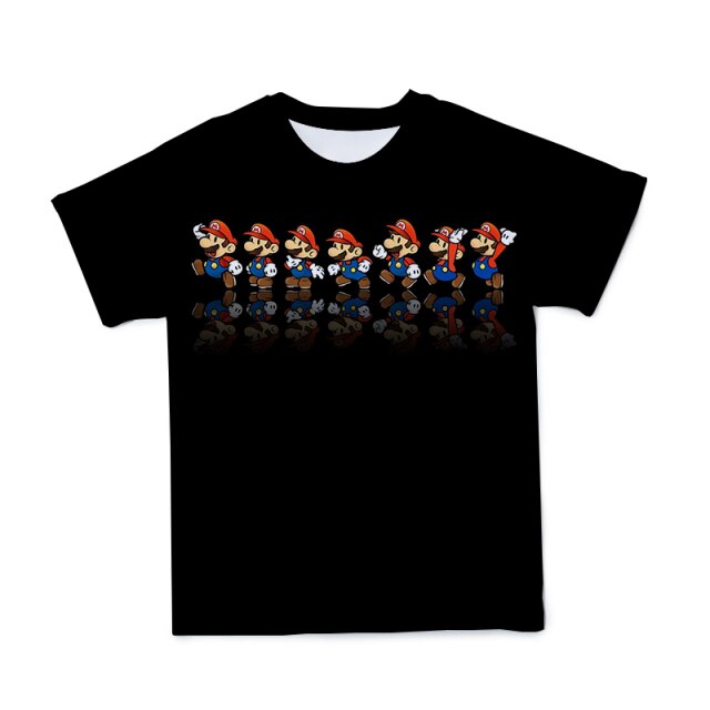 2021 summer 3D Boys Super Mary Print Girls Clothes Funny T-shirts Costume Children Clothing babyyoda T shirts Kids alt clothes