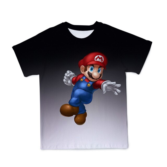 2021 summer 3D Boys Super Mary Print Girls Clothes Funny T-shirts Costume Children Clothing babyyoda T shirts Kids alt clothes