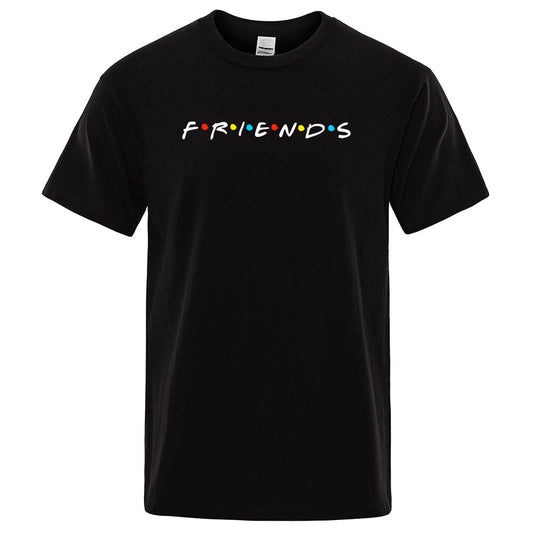 2021 Summer Fashion Men T-Shirts Friends Printed T-Shirt Harajuku Brand T Shirts Casual Loose T Shirts Loose Male Outwear Tops
