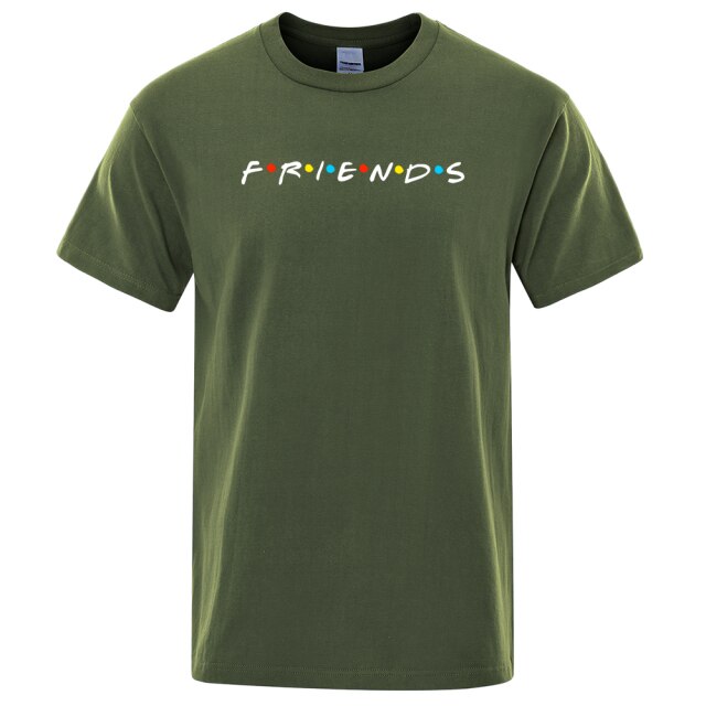2021 Summer Fashion Men T-Shirts Friends Printed T-Shirt Harajuku Brand T Shirts Casual Loose T Shirts Loose Male Outwear Tops
