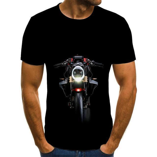Cool Racing Graphics T-Shirt Motorcycle 3d Printed Men 'S T -Shirt Summer Fashion Tops Punk T -Shirt Men 'S Plus Size Streetwear