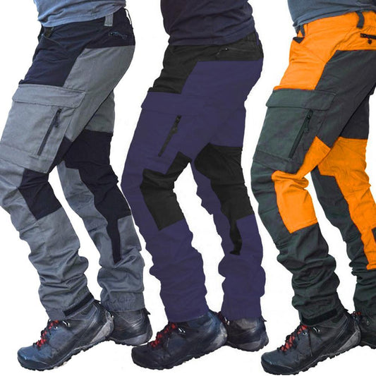 Men Pants Fashion Color Block Multi Pockets Sports Long Cargo Pants Work Trousers Men Clothing Streetwear Pants мужская одежда
