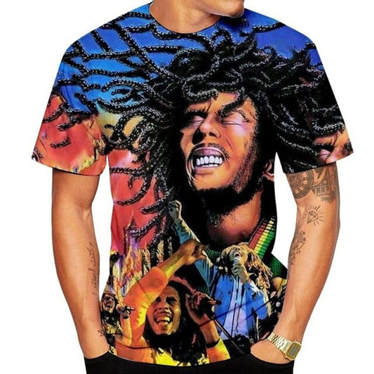 New Fashion Bob Marley Cool Design 3D Printed T-shirt Men And Women Good Quality Tops Casual T Shirt Camiseta