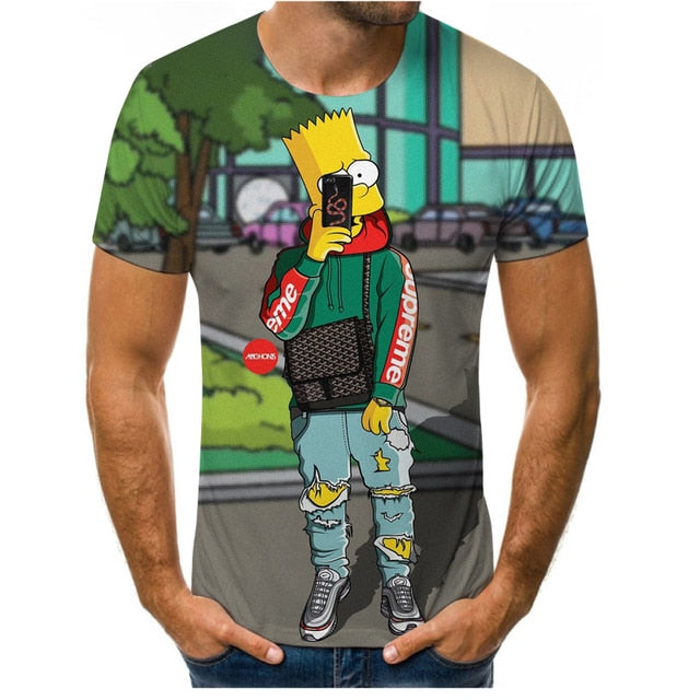 2021 summer hot sale men's and women's T-shirt fashion 3D printing fashion casual sports T-shirt short sleeve O-neck breathable