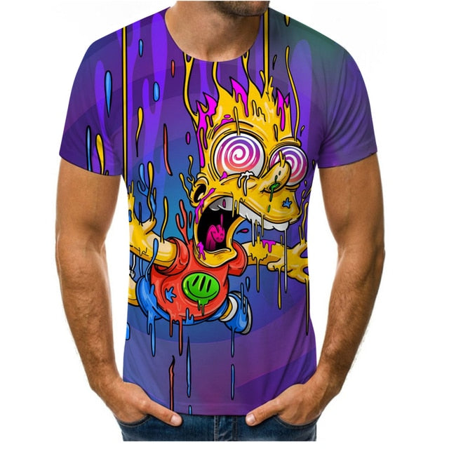 2021 summer hot sale men's and women's T-shirt fashion 3D printing fashion casual sports T-shirt short sleeve O-neck breathable