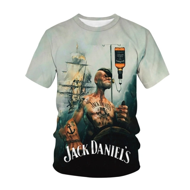 The 2021 Hot Classic Popeye T-shirt For Men And Women 3d-printed Sexy Muscular Men T-shirt Hip-hop Casual Summer Top