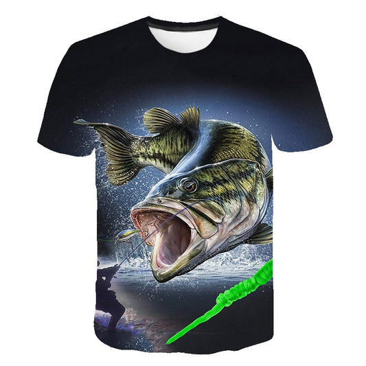 2021 Summer Fishing Graphic t-shirt For Men Fashion Casual Natural Style Pattern T-shirt New 3D Print Sport Short Sleeve t-shirt