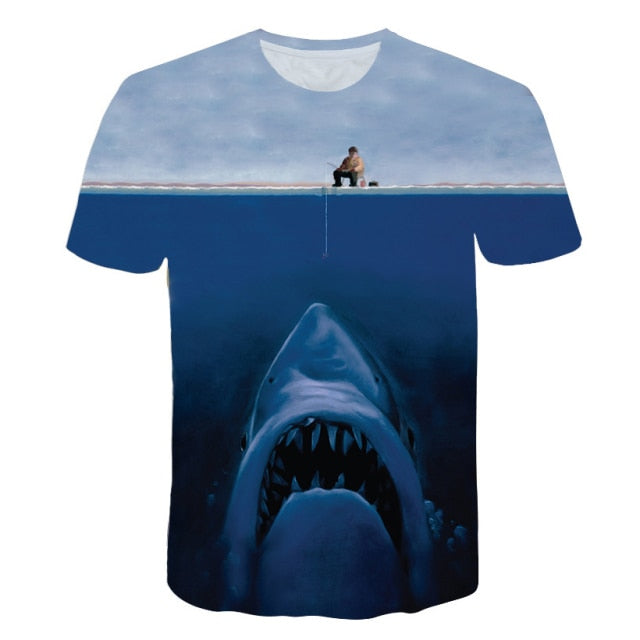 2021 Summer Fishing Graphic t-shirt For Men Fashion Casual Natural Style Pattern T-shirt New 3D Print Sport Short Sleeve t-shirt