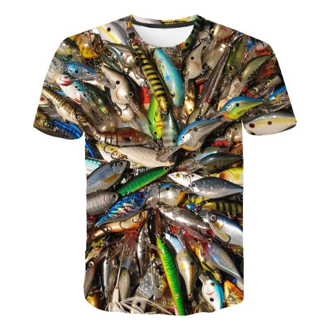 2021 Summer Fishing Graphic t-shirt For Men Fashion Casual Natural Style Pattern T-shirt New 3D Print Sport Short Sleeve t-shirt