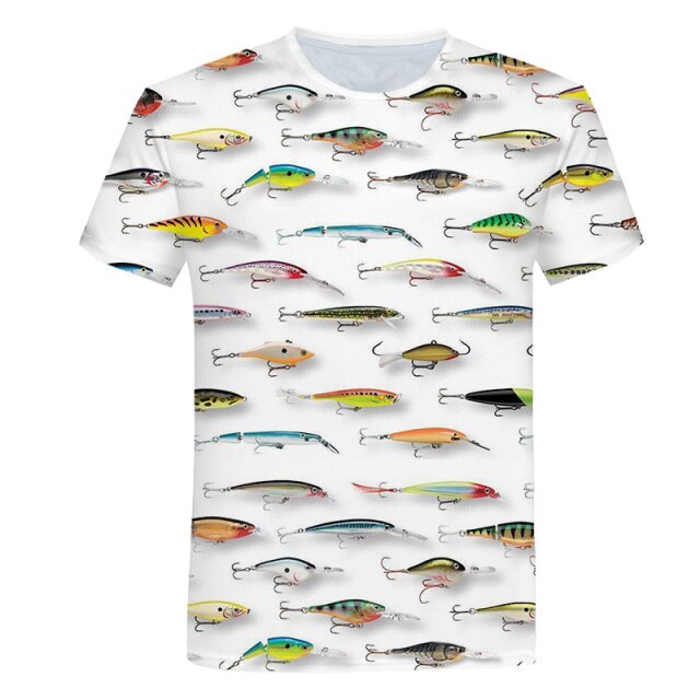 2021 Summer Fishing Graphic t-shirt For Men Fashion Casual Natural Style Pattern T-shirt New 3D Print Sport Short Sleeve t-shirt