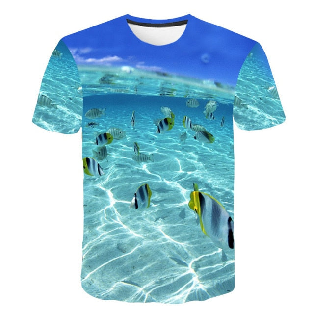 2021 Summer Fishing Graphic t-shirt For Men Fashion Casual Natural Style Pattern T-shirt New 3D Print Sport Short Sleeve t-shirt