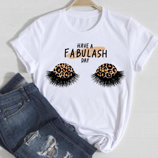 T-shirts Women Make Up Crown Fashion 90s Trend 2021 Spring Summer Clothes Graphic Tshirt Top Lady Print Female Tee T-Shirt