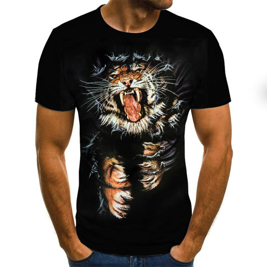 2021 New T-shirts short Sleeve Men Clothes Hip Hop Tops Fashion Casual Tigers T-shirts Summer Fashion 3D Printing dropshipping