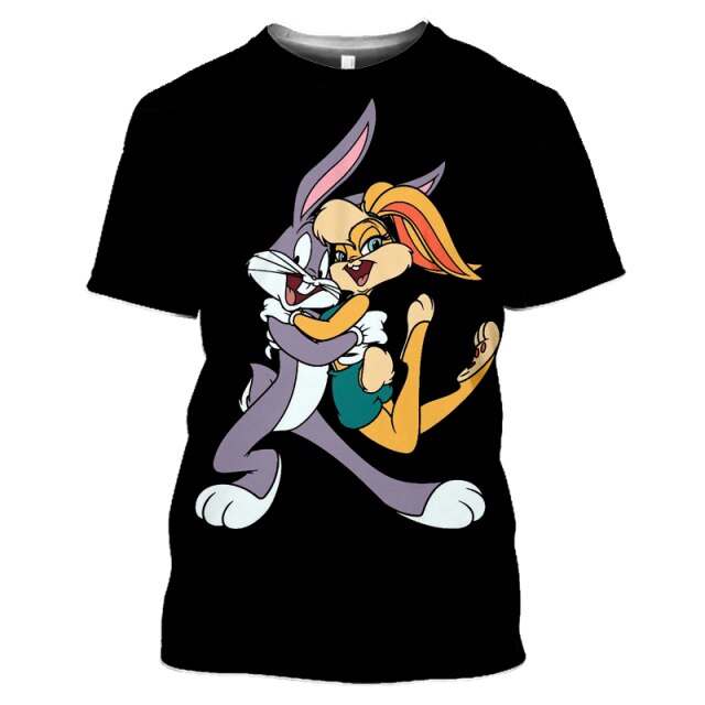 2021 summer new men's O-neck short-sleeved T-shirt fashion 3D printing polyester large size animal cartoon children's shirt