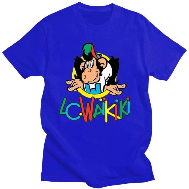 2021 New LC Waikiki Monkey Pattern 100% Cotton T-Shirt Unisex Summer Short-Sleeved Daily Casual T-Shirt Interesting And Cute Top