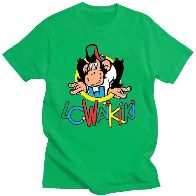 2021 New LC Waikiki Monkey Pattern 100% Cotton T-Shirt Unisex Summer Short-Sleeved Daily Casual T-Shirt Interesting And Cute Top