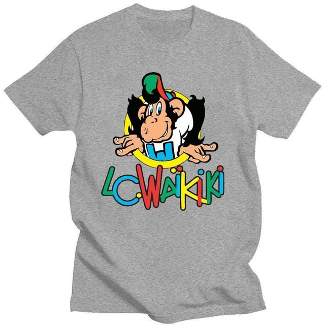 2021 New LC Waikiki Monkey Pattern 100% Cotton T-Shirt Unisex Summer Short-Sleeved Daily Casual T-Shirt Interesting And Cute Top