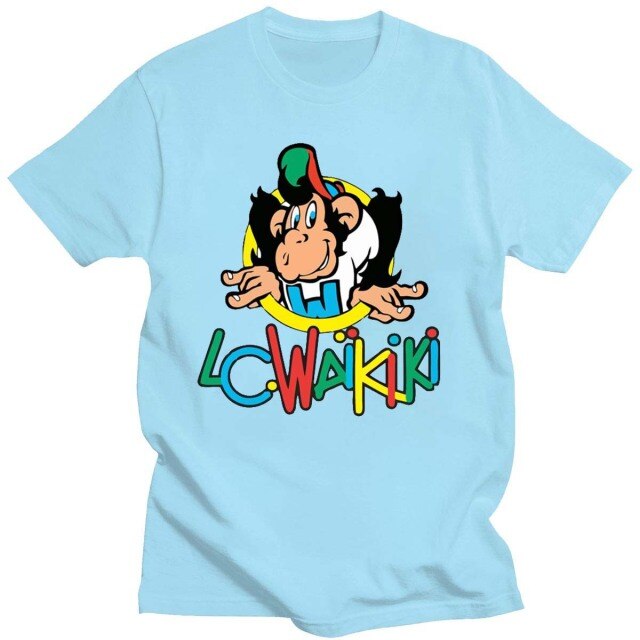 2021 New LC Waikiki Monkey Pattern 100% Cotton T-Shirt Unisex Summer Short-Sleeved Daily Casual T-Shirt Interesting And Cute Top
