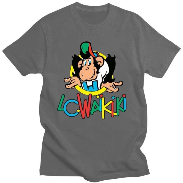 2021 New LC Waikiki Monkey Pattern 100% Cotton T-Shirt Unisex Summer Short-Sleeved Daily Casual T-Shirt Interesting And Cute Top