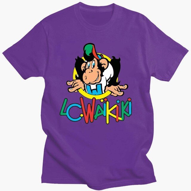 2021 New LC Waikiki Monkey Pattern 100% Cotton T-Shirt Unisex Summer Short-Sleeved Daily Casual T-Shirt Interesting And Cute Top