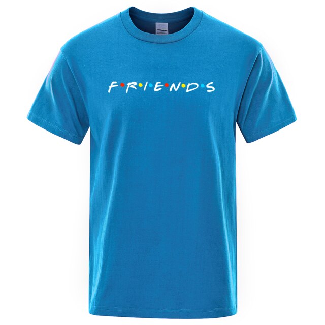 2021 Summer Fashion Men T-Shirts Friends Printed T-Shirt Harajuku Brand T Shirts Casual Loose T Shirts Loose Male Outwear Tops