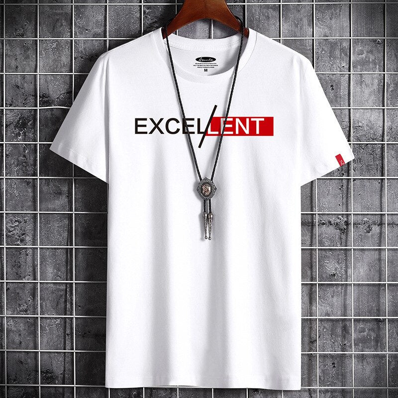 2021 Newest T Shirt for Men Clothing Fitness White Anime O Neck Man T-shirt For Male Oversized S-6XL New Men T-shirts Goth Punk