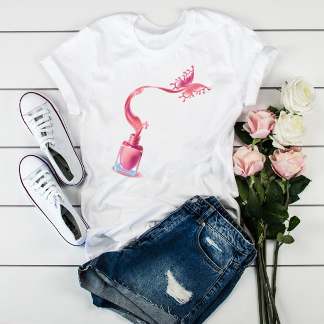 Women 2021 3D Print 90s  Fashion Tops Tumblr Tshirts T Clothes Shirt Womens Ladies Graphic Female Tee T-Shirt Clothing