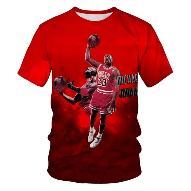 2021 summer T-shirt men's basketball star 3D printing fashion men's and women's T-shirt soft texture casual fashion men's clothi