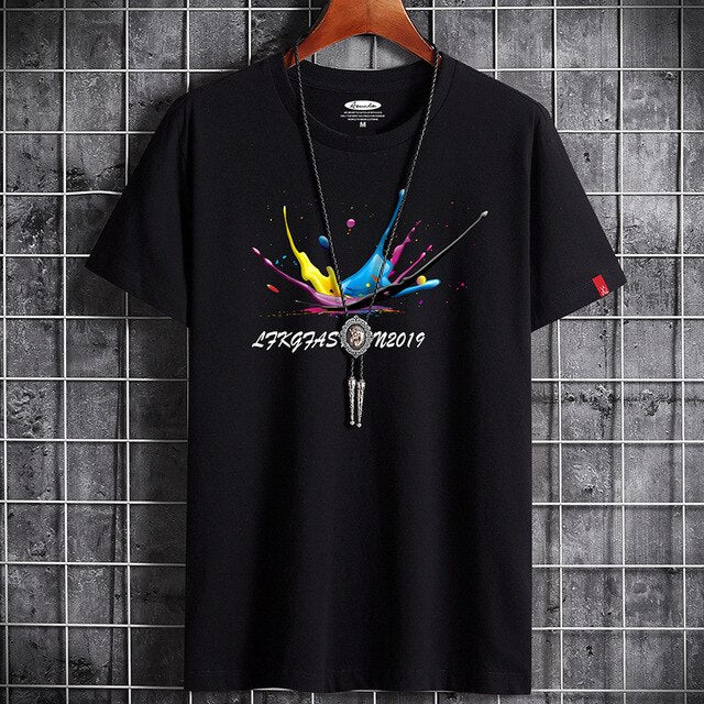 2021 Newest T Shirt for Men Clothing Anime Fitness White O Neck Man T-shirt For Male Oversized S-6XL New Men T-shirts Goth Punk