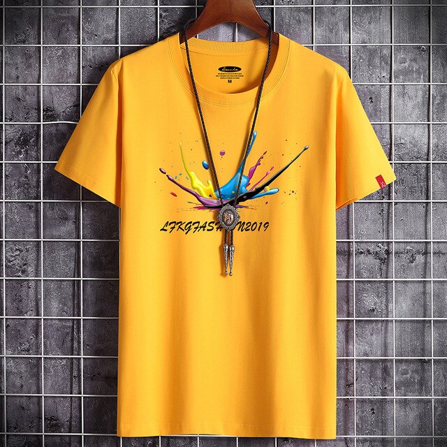 2021 Newest T Shirt for Men Clothing Anime Fitness White O Neck Man T-shirt For Male Oversized S-6XL New Men T-shirts Goth Punk