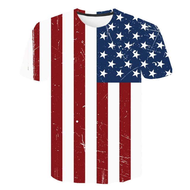 2021 New USA Flag T-shirt Men / Women Sexy 3d Tshirt Print Eagle American Flag Men T-shirt Summer Tops Tees men clothing fashion