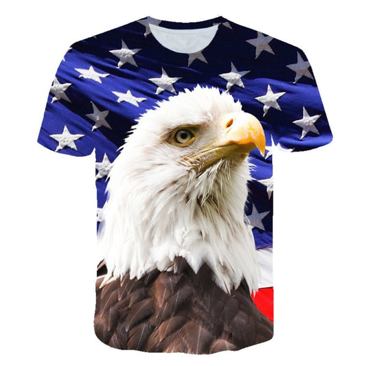 2021 New USA Flag T-shirt Men / Women Sexy 3d Tshirt Print Eagle American Flag Men T-shirt Summer Tops Tees men clothing fashion